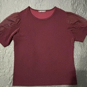 SUZY SHIER SPARKLY CROP TOP